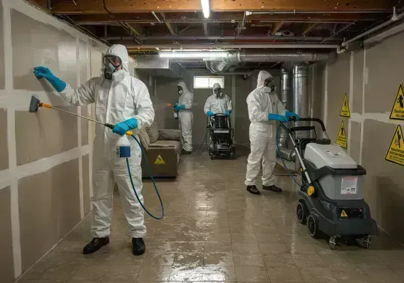 Basement Moisture Removal and Structural Drying process in Ranchos de Taos, NM